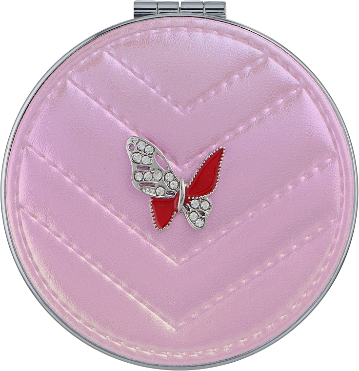 Косметическое зеркало круглое, Pf-289, розовое - Puffic Fashion — фото N1