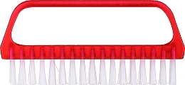 Щітка для рук та нігтів з великою ручкою, червона - Inter-Vion — фото N1