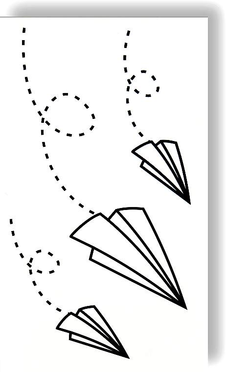 Временное тату «Самолет оригами» - Ne Tattoo — фото N2