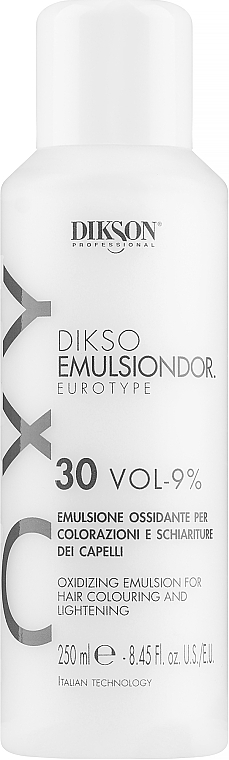 Окислювач кремоподібний 9% - Dikson Tec Emulsion Eurotype — фото N2