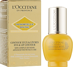 Флюїд для шкіри навколо очей і губ - L'Occitane Immortelle Divine Eyes And lips Fluid — фото N2