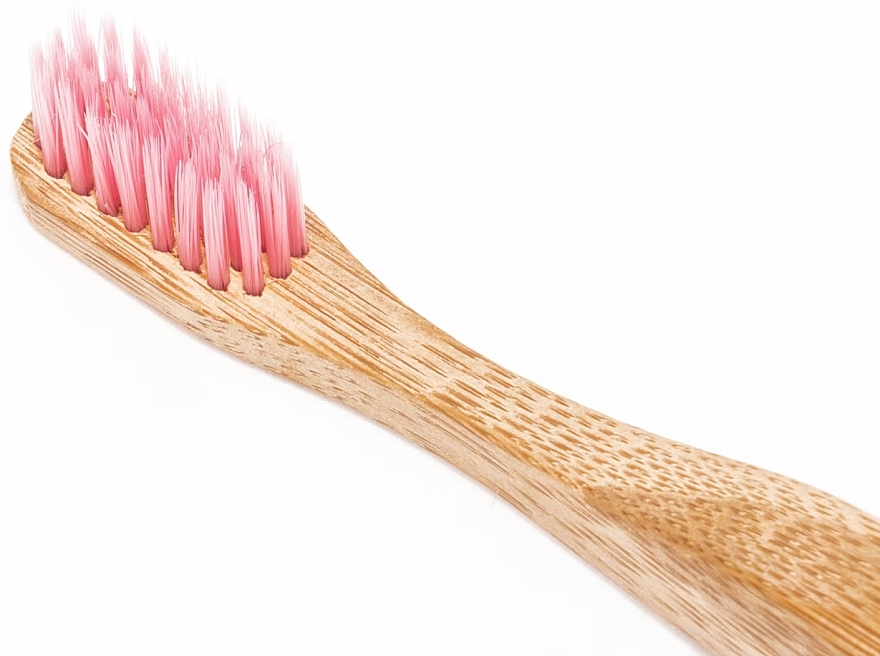 Зубні щітки бамбукові, 4 шт., з чорною, рожевою, блакитною та жовтою щетиною - Nordics Aadult Bamboo Toothbrushes — фото N5