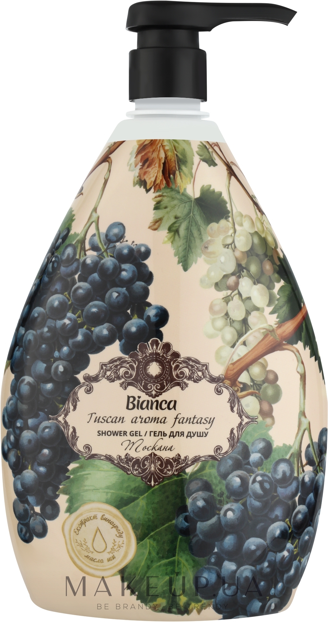 Гель для душа с экстрактом винограда и масла Ши - Bianca Tuscan Aroma Fantasy Shower Gel — фото 1000ml