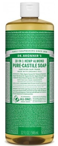 Жидкое мыло "Миндаль" - Dr. Bronner’s 18-in-1 Pure Castile Soap Almond — фото N4