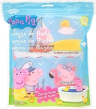 Набір мочалок "Свинка Пеппа" 3 шт., море, рожеві - Suavipiel Peppa Pig Bath Sponge — фото N1