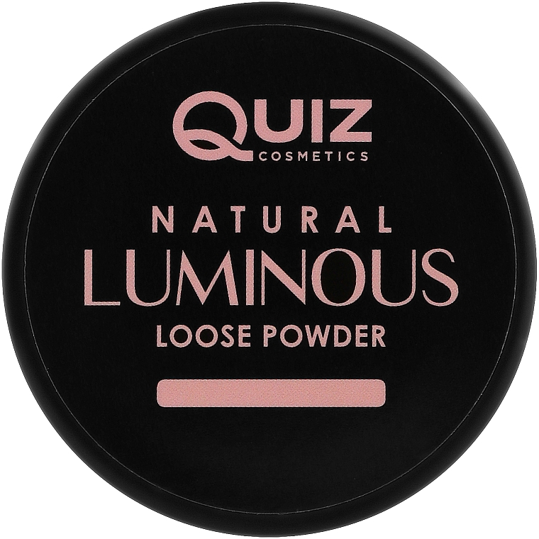 Сяйна розсипчаста пудра для обличчя - Quiz Cosmetics Natural Luminous Loose Powder — фото N1