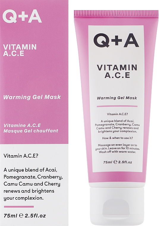 Мультивитаминная маска для лица - Q+A Vitamin A.C.E. Warming Gel Mask — фото N2