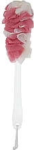 Парфумерія, косметика Мочалка для душу з ручкою, BSS-20, молочно-рожева - Beauty LUXURY