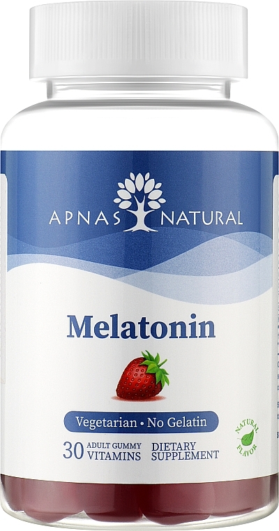 Пищевая добавка "Мелатонин", 30 жевательных пастилок - Apnas Natural — фото N1