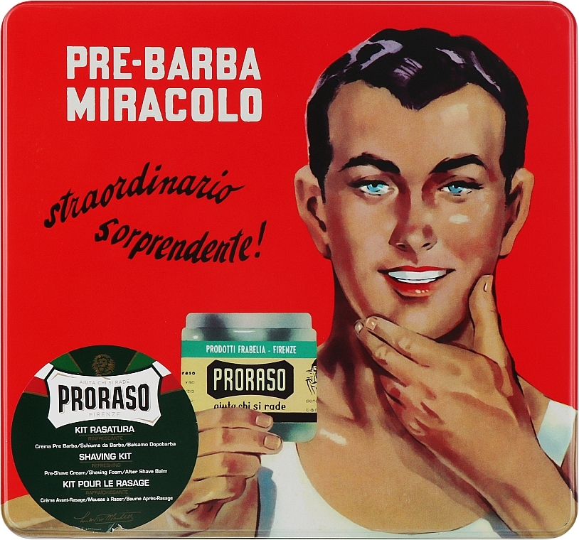 Набір - Proraso Vintage Selection Gino Set (cr/100ml + foam/300ml + ash/balm/100ml) — фото N1