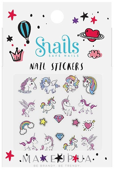 Наклейки для дизайну нігтів - Snails Nail Stickers — фото Unicorn