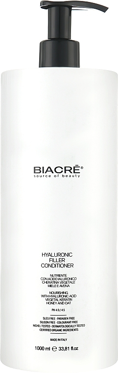 Гиалуроновый филлер-кондиционер для объёма для волос - Biacre Hyaluronic Filler Conditioner  — фото N3