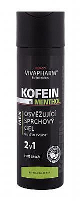 Освежающий гель для душа и шампунь 2в1 для мужчин - Vivaco VivaPharm Caffeine & Menthol — фото N1