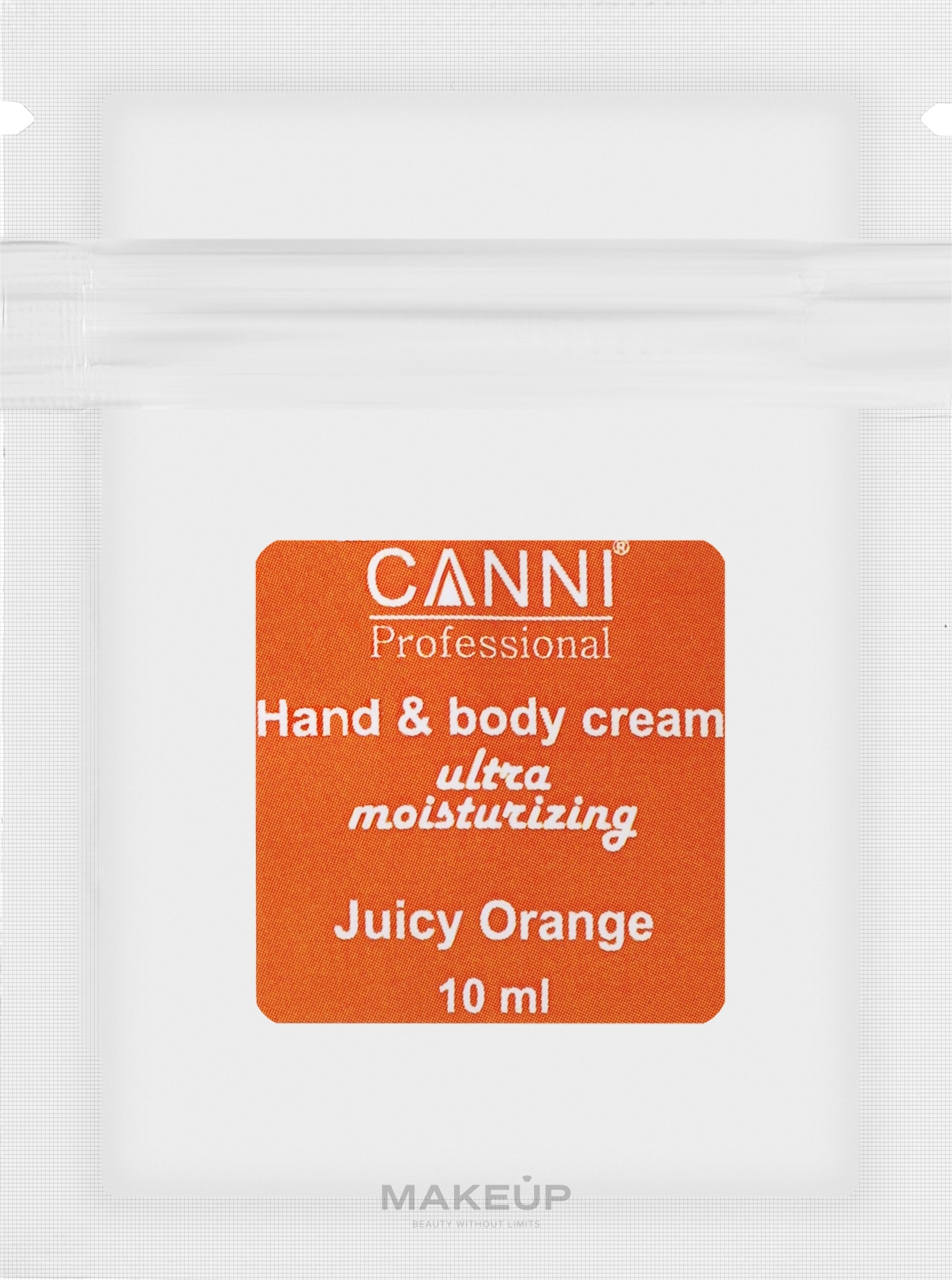 Крем ультраувлажняющий для рук и тела "Сочный апельсин" - Canni Hand & Body Cream (саше) — фото 10ml
