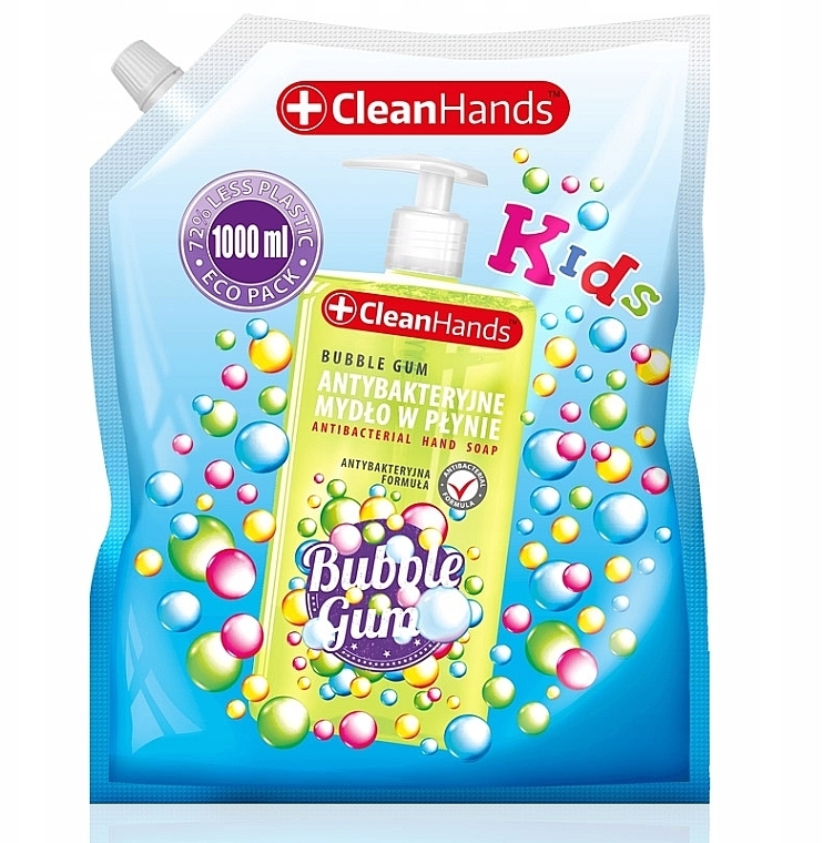 Антибактеріальне дитяче мило для рук - Clean Hands Antibacterial Bubble Gum Hand Soap (refill) — фото N1