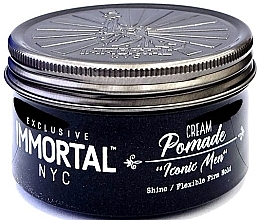 Крем-помада для блиску та стійкої фіксації волосся "Iconic Men" - Immortal NYC Cream Pomade Shine — фото N1