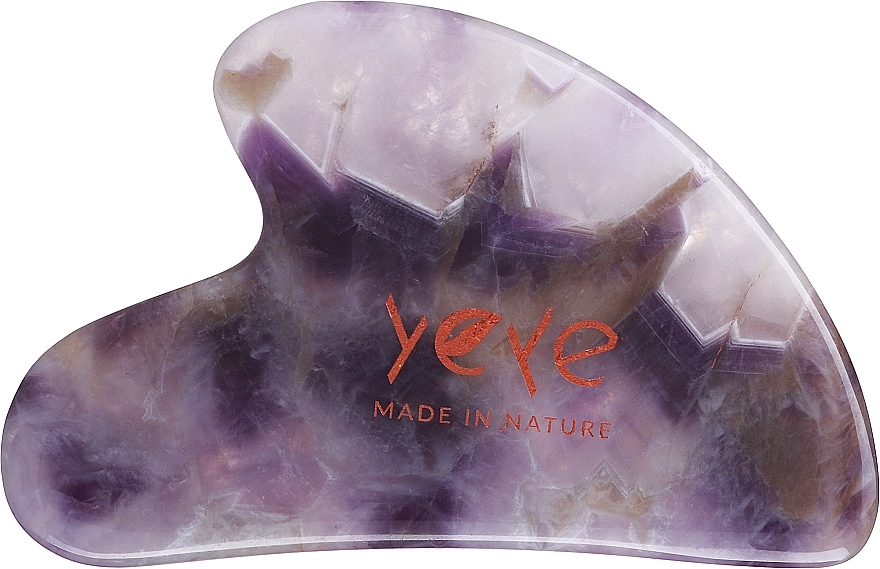 Гуаша для масажу обличчя, фіолетовий аметист - Yeye Gua Sha — фото N1