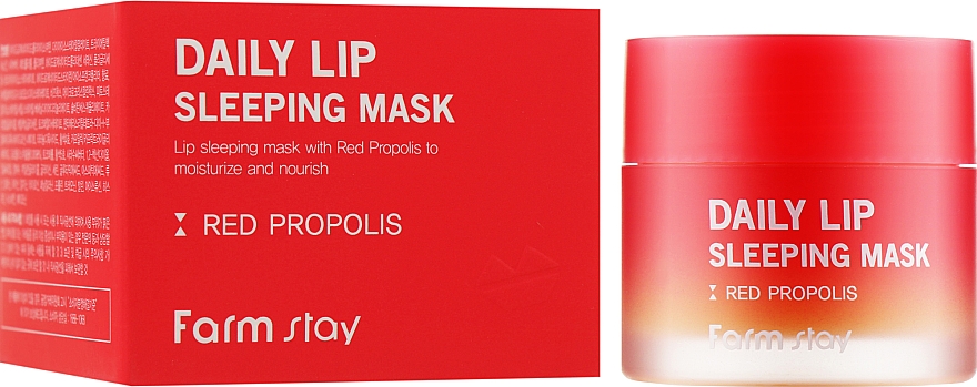 Ночная маска для губ с красным прополисом - FarmStay Daily Lip Sleeping Mask Red Propolis — фото N2