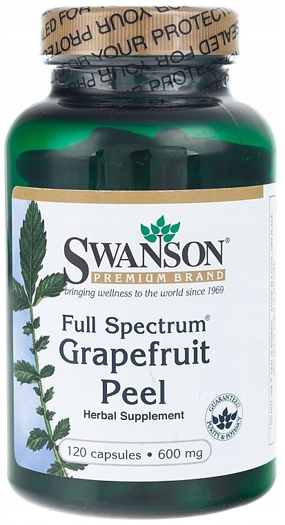 Харчова добавка "Цедра грейпфрута", 600 мг - Swanson Grapefruit Pee — фото N3