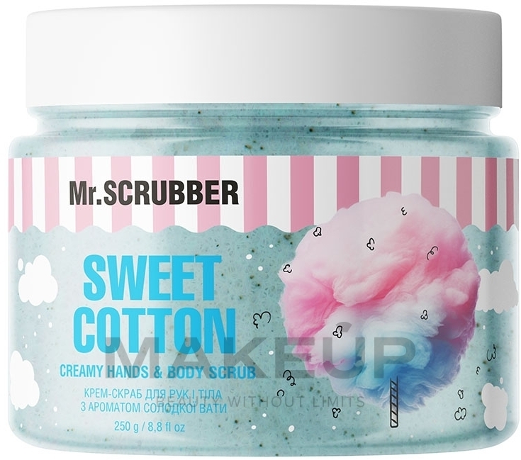 Крем-скраб для рук і тіла з ароматом солодкої вати - Mr.Scrubber Sweet Cotton — фото 250g