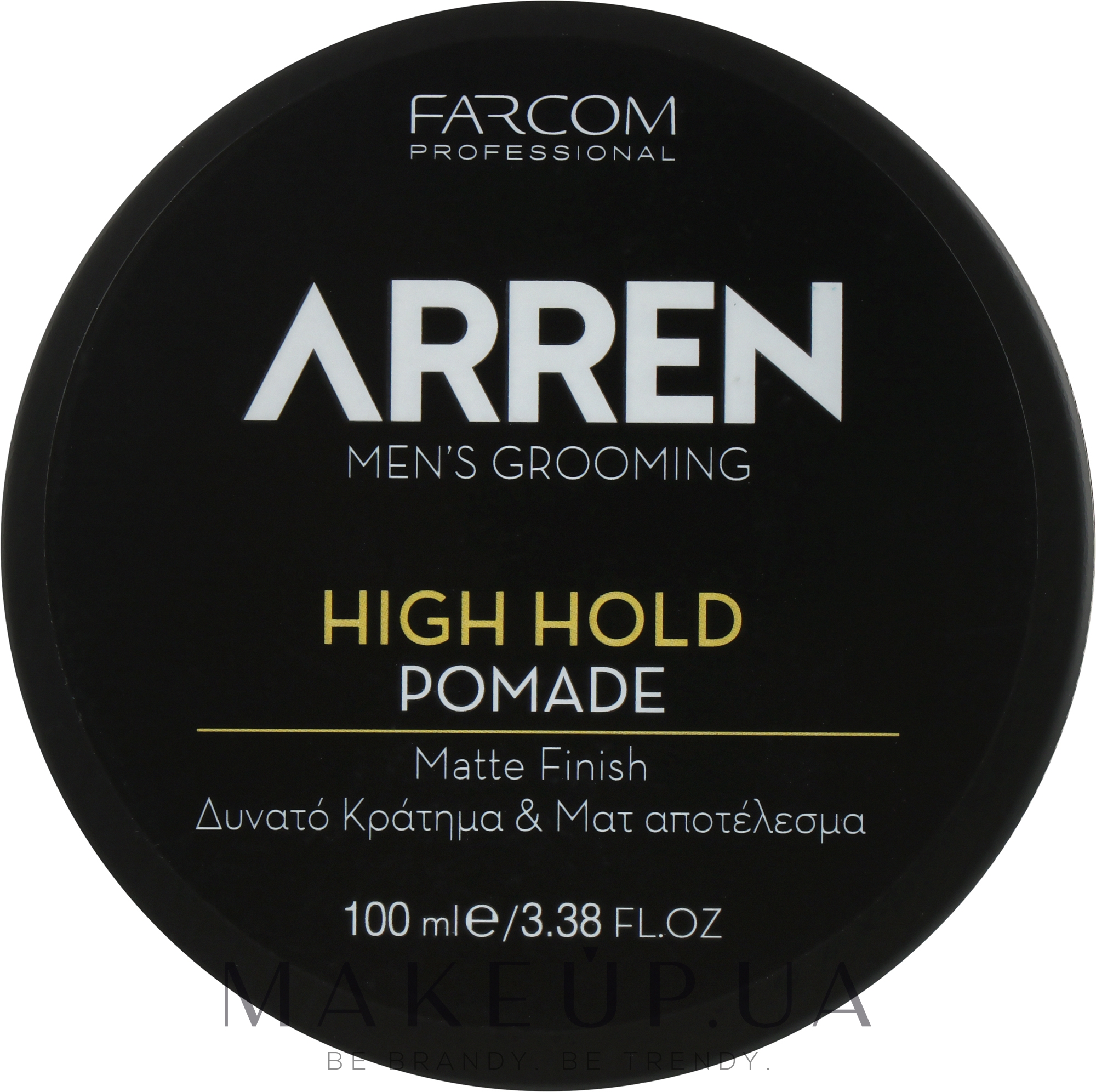 Помадка для укладання волосся сильної фіксації, матова - Arren Men's Grooming Pomade High Hold — фото 100ml