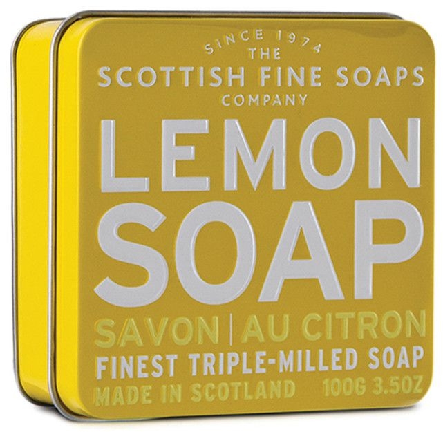 Мыло "Лимон" - Scottish Fine Soaps Lemon Soap Tin — фото N1