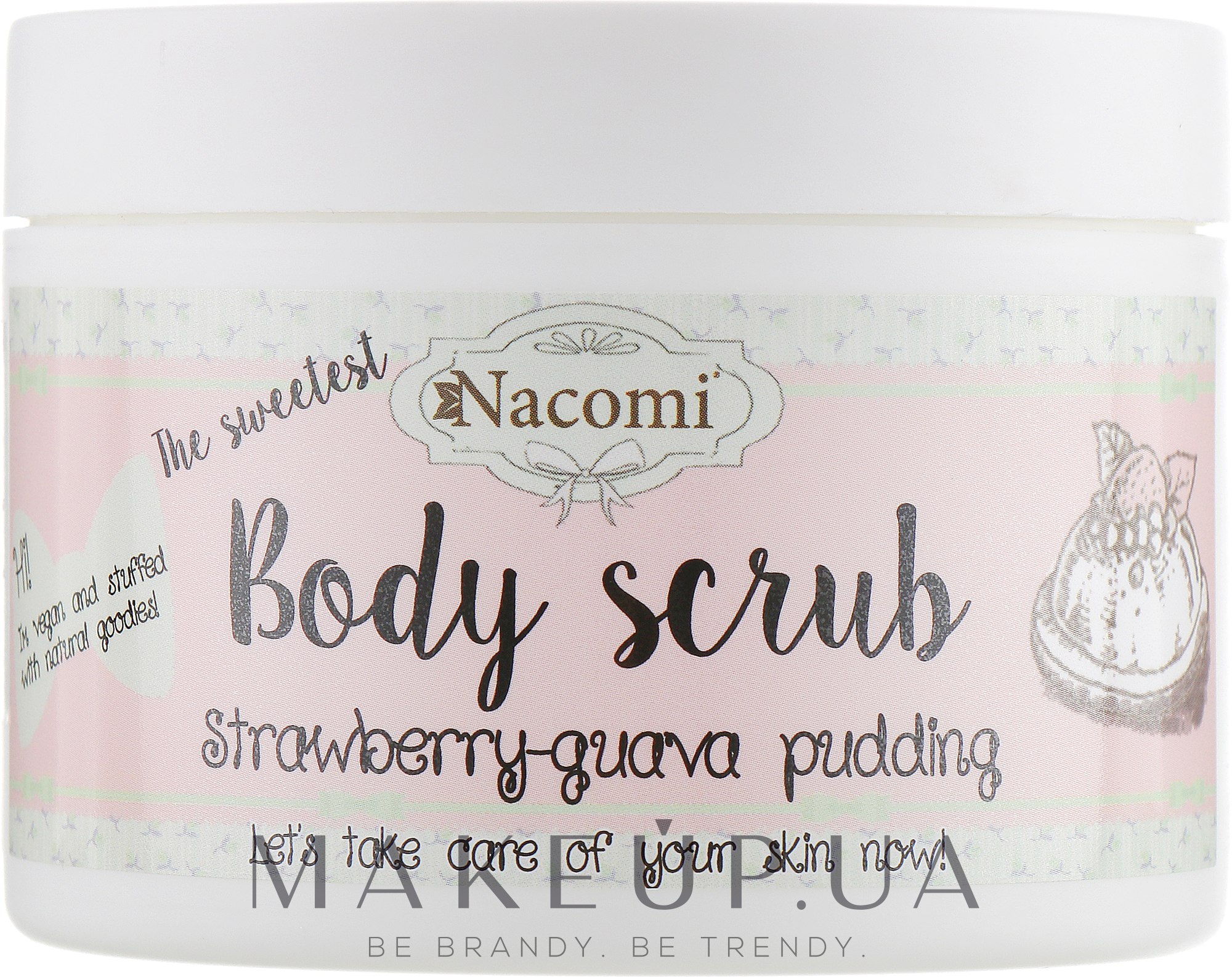 Пілінг-скраб для тіла - Nacomi Body Scrub Strawberry-Guawa Pudding — фото 200g