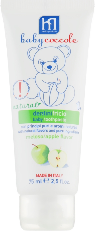 Зубна паста для дітей "Яблуко" - Babycoccole Baby Toothpaste Apple Flavour — фото N2