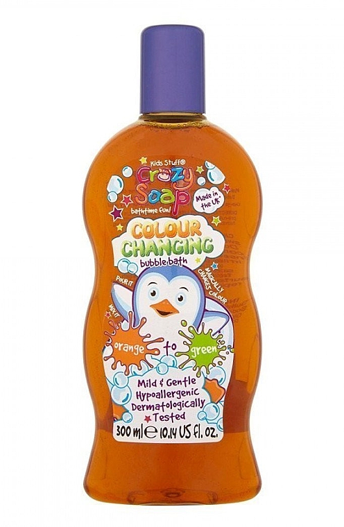 Пена для ванны "Оранжево-зеленая" - Kids Stuff Crazy Soap Colour Changing Bubble Bath — фото N1