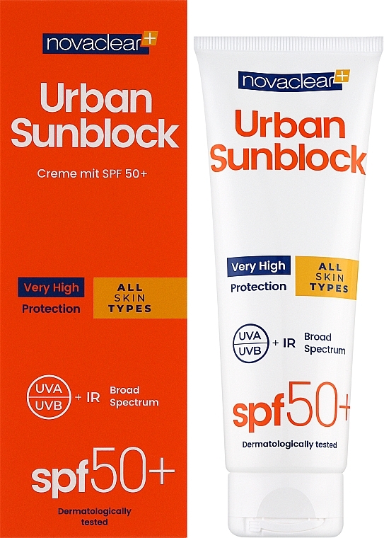 Солнцезащитный крем для всех типов кожи - Novaclear Urban Sunblock Protective Cream SPF50+ — фото N2