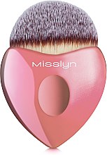 Пензель для нанесення макіяжу, рожевий - Misslyn Lovely Beauty Brush — фото N1
