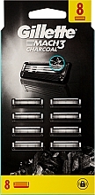 Змінні касети для гоління, 8 шт. - Gillette Mach3 Charcoal — фото N10