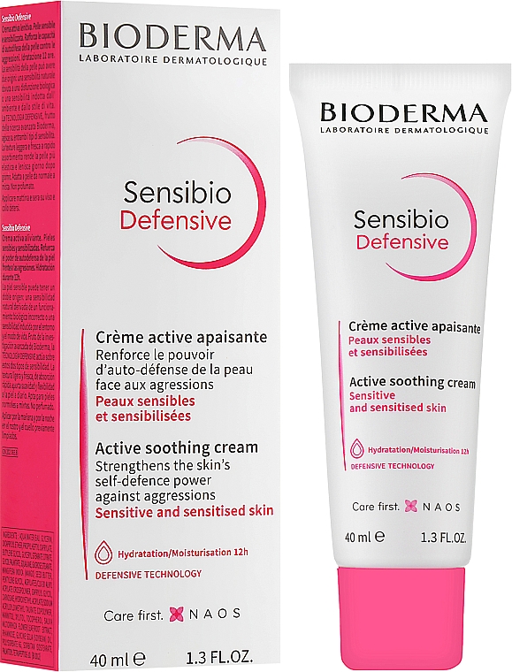 Легкий крем для чувствительной кожи - Bioderma Sensibio Defensive Active Soothing Cream — фото N2