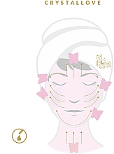 Масажер для обличчя - Crystallove Butterfly Rose Quartz gua Sha — фото N2