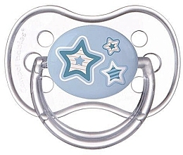 Пустышка силиконовая симметричная Newborn Baby 18+ месяцев, синяя - Canpol Babies — фото N1