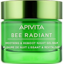 Нічний розгладжувальний гель-бальзам-детокс - Apivita Bee Radiant Smoothing & Reboot Night Gel-Balm — фото N1