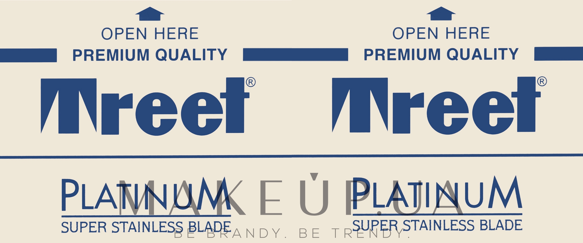 Лезвия для многоразовых станков, 20x5 шт - Treet Platinum Premium Quality Super Stainless Blade — фото 20x5шт