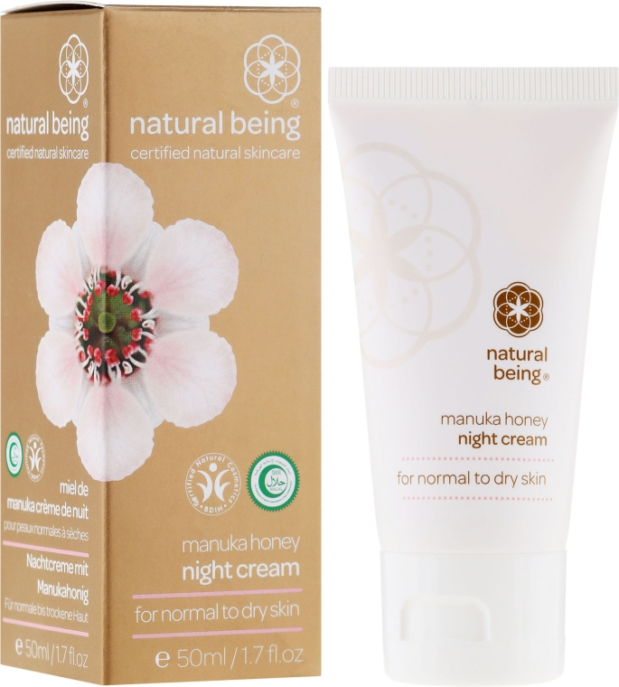Крем для лица, для нормальной и сухой кожи - Natural Being Manuka Honey Night Cream — фото N1