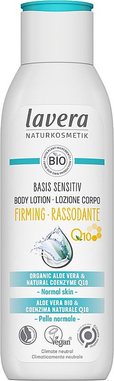 Лосьйон для тіла - Lavera Basis Sensitiv Firming Aloe Vera & Natural Coenzyme Q10 Body Lotion — фото N1