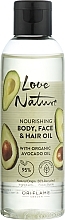 Питательное масло для тела, лица и волос с органическим авокадо - Oriflame Love Nature Nourishing Body Face And Hair Oil — фото N1