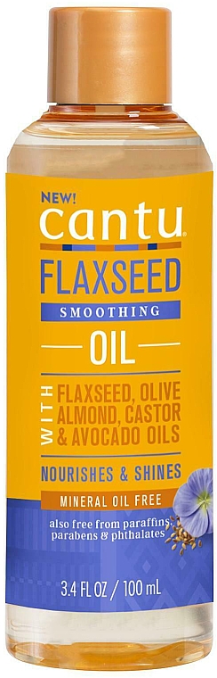 Розгладжувальна олія для волосся - Cantu Flaxseed Smoothing Oil — фото N1