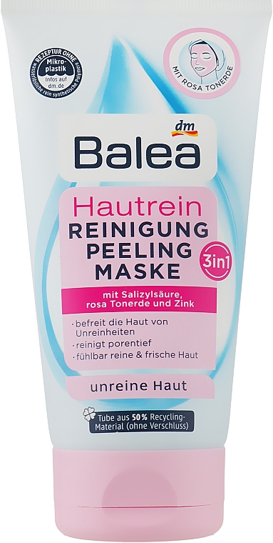 Очищувальна пілінг-маска для обличчя - Balea Hautrein 3in1 Peeling Maske — фото N2