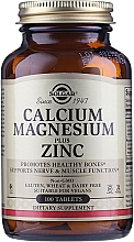 Диетическая добавка "Кальций, магний + цинк" - Solgar Calcium Magnesium Plus Zinc — фото N1