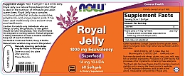 Маточное молочко, 1000 мг, в желатиновых капсулах - Now Foods Royal Jelly — фото N3