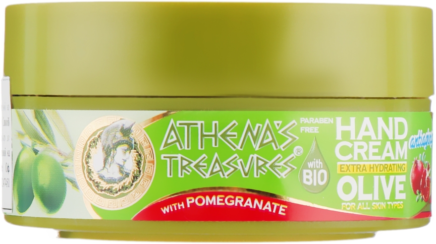 Зволожувальний крем для рук з екстрактом граната - Athena`s Treasures Extra Hydreting Olive Hand Cream — фото N1
