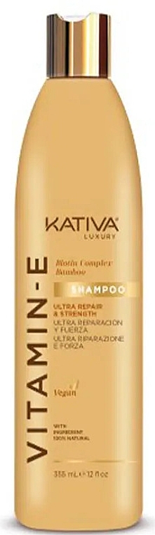 Шампунь для волосся - Kativa Vitamin E Biotin Complex & Bamboo Shampoo — фото N1