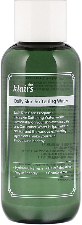 Огірковий тонік-софртнер для обличчя - Klairs Daily Skin Softening Water — фото N1