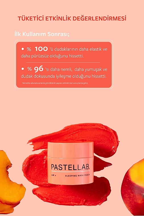 Ночная маска для губ "Персик" - Pastel Lab. Lip Sleeping Mask Peach — фото N4