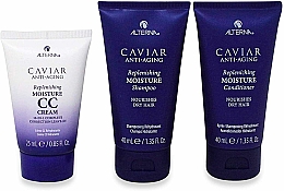 Набор - Alterna Caviar Anti-Aging Replenishing Moisture Trial Kit (mini/h/cr/25ml + mini/sh/40ml + mini/cond/40ml) — фото N3