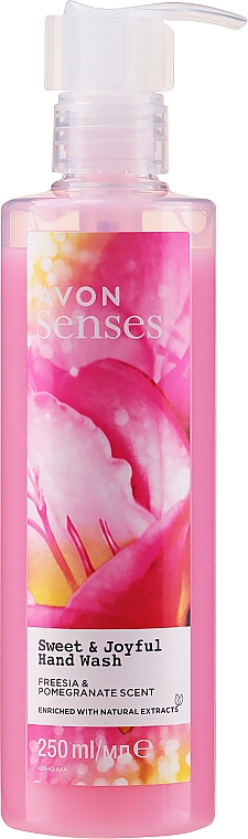 Ухаживающее жидкое мыло "Фрезия и гранат" - Avon Senses — фото N1